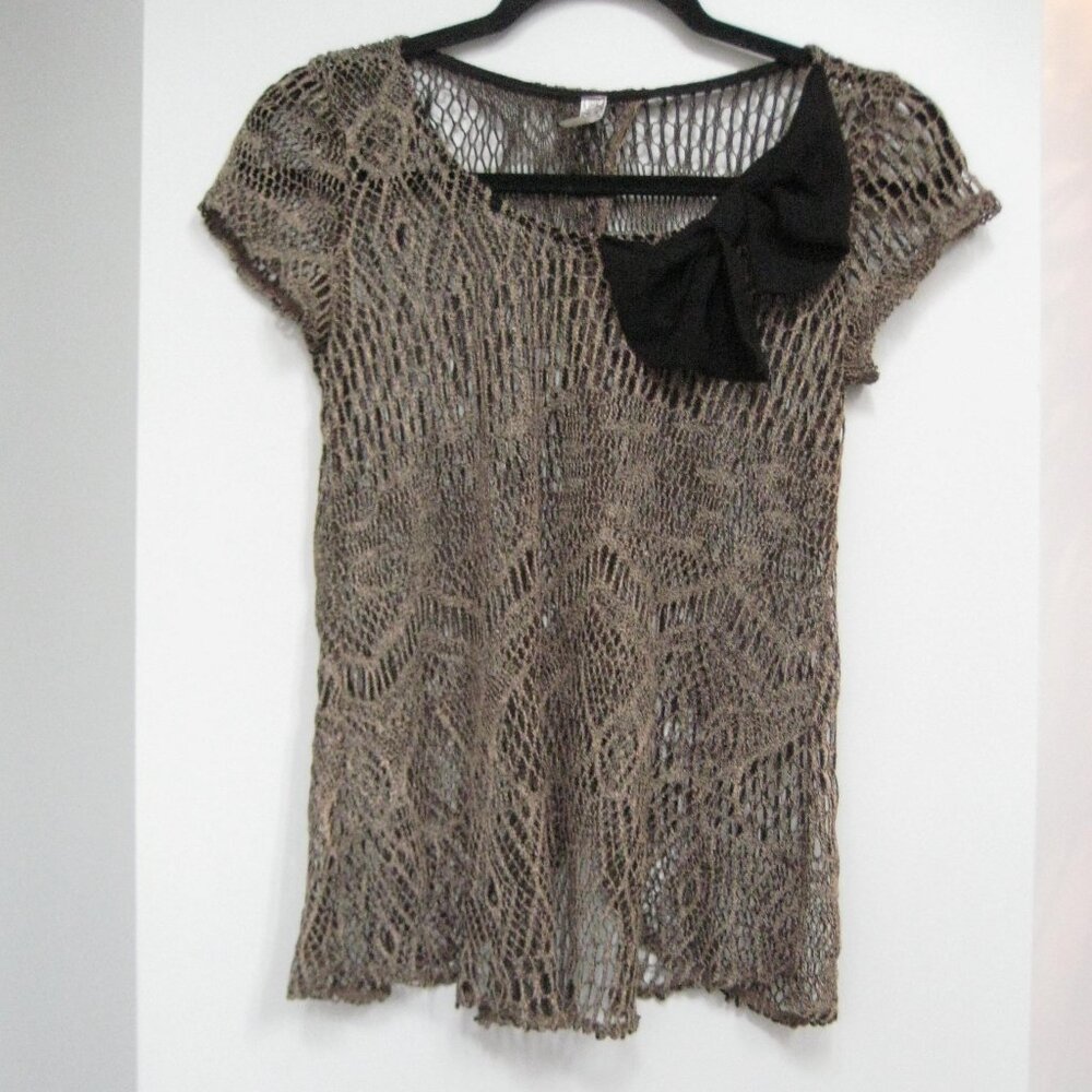 Knit open back Bella D  cotton blend top